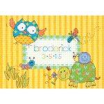 (image for) Mini Woodland Creatures Birth Record Counted Cross Stitch Kit